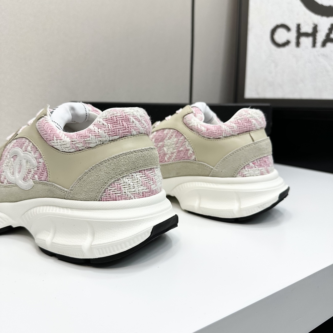 Chanel Women's Multicolor Leather & Fabric CC Logo Chunky Sole Sneakers 8 cmp i1740162410118 9999 0 6