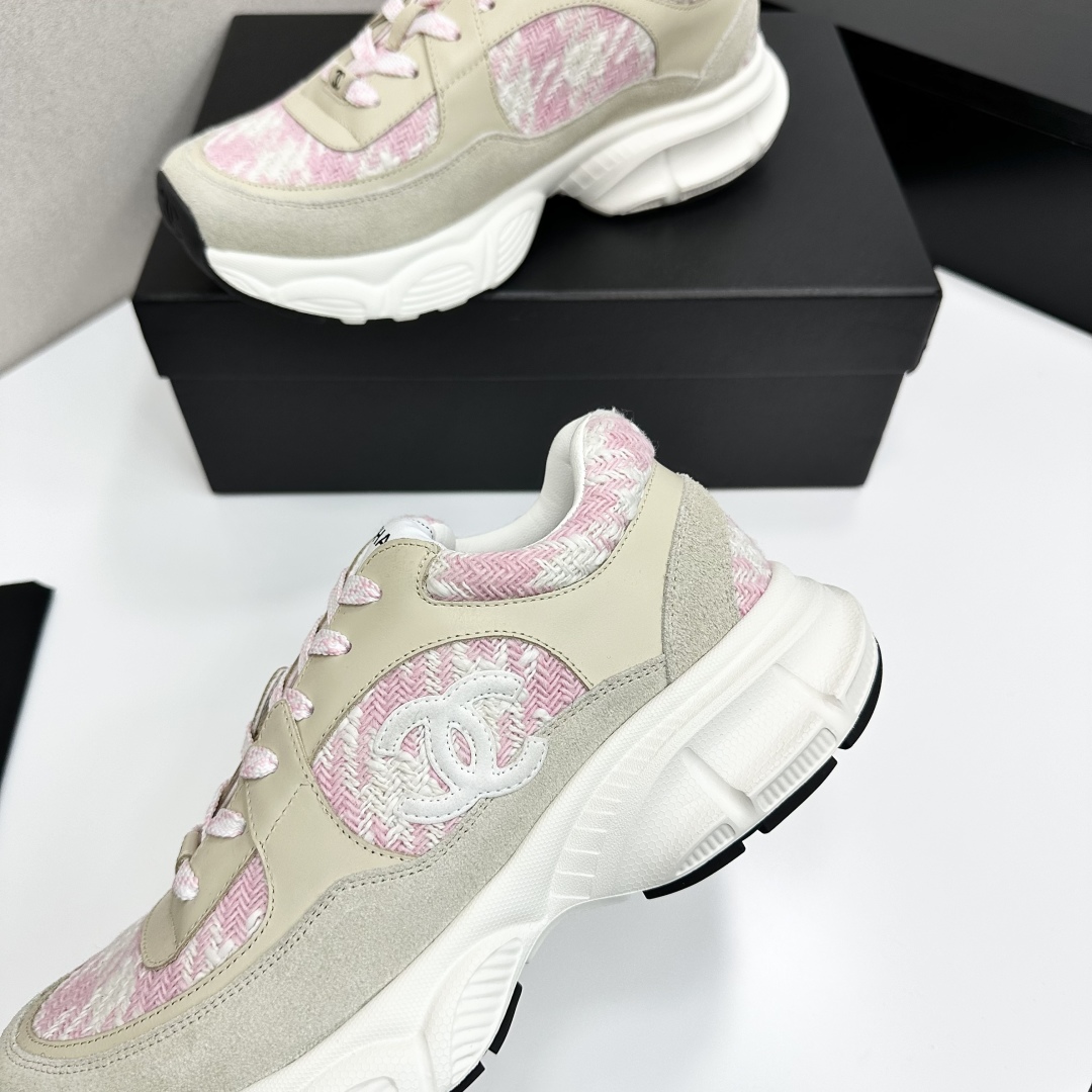 Chanel Women's Multicolor Leather & Fabric CC Logo Chunky Sole Sneakers 5 cmp i1740162410800 4689 0 2