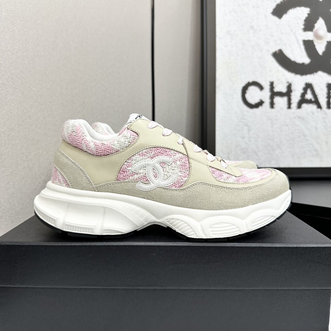 Chanel Women's Multicolor Leather & Fabric CC Logo Chunky Sole Sneakers 3 cmp i1740162410810 5775 0 0