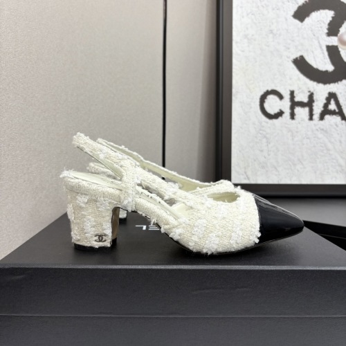 Chanel Slingback Sandals, Classic Two-tone Design, Comfortable and Stylish
