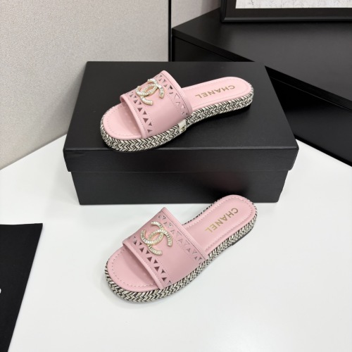 Chanel Women's Pink Leather Espadrille Sandals with CC Logo Accent 13 Chanel Women's Pink Leather Espadrille Sandals with CC Logo Accent