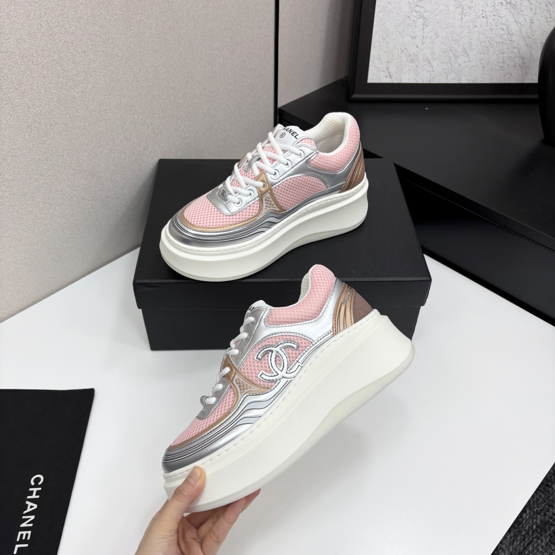 Chanel Women's Panda Sneakers Pink/Silver Leather Upper, Casual Shoes 4 cmp i1745362142607 7509 0 2