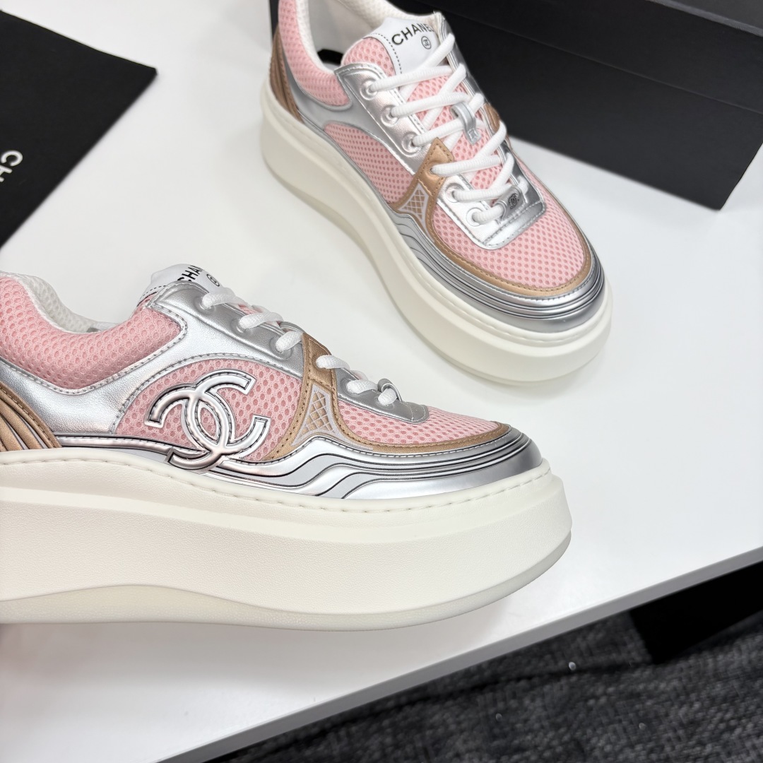 Chanel Women's Panda Sneakers Pink/Silver Leather Upper, Casual Shoes 10 cmp i1745362142608 9423 0 8