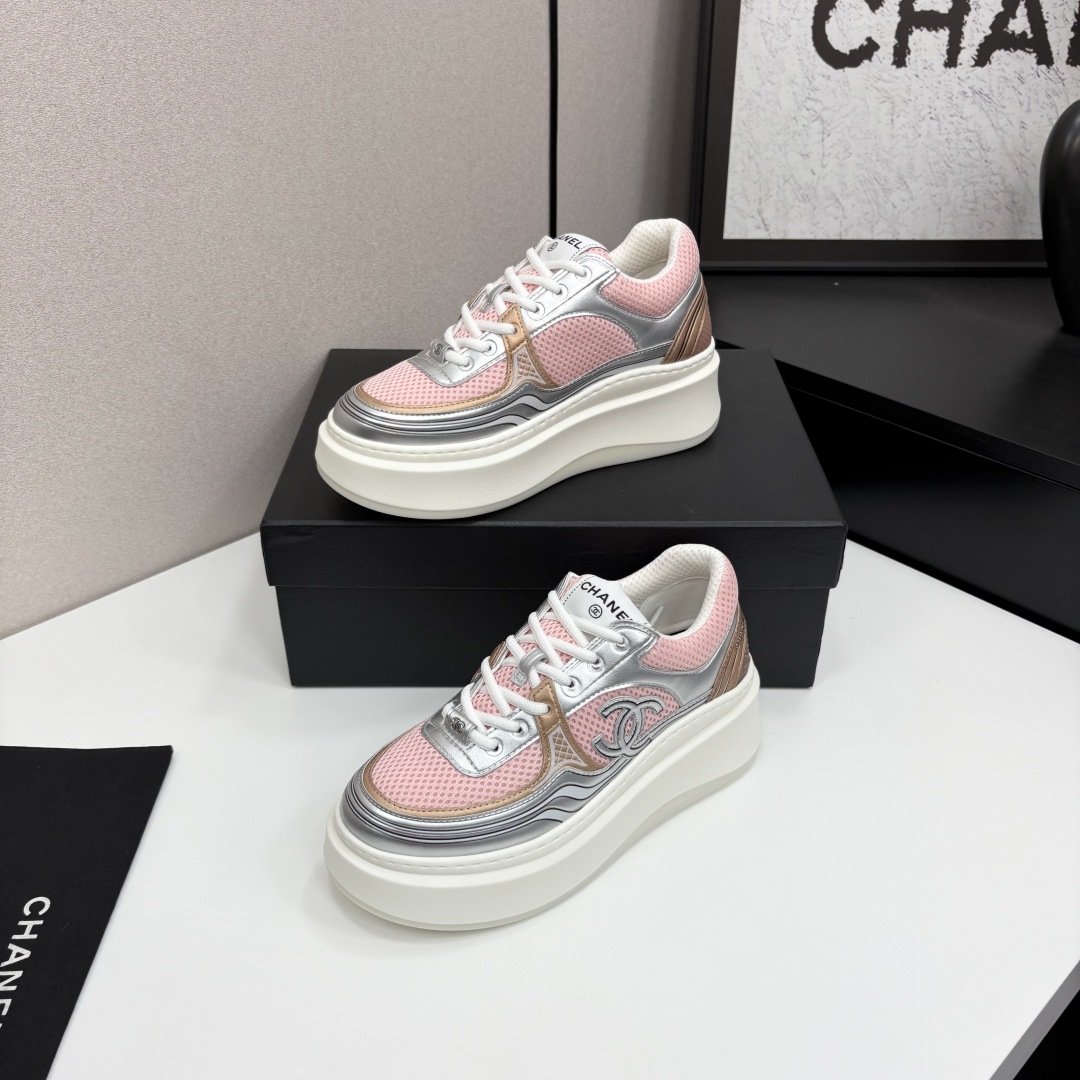 Chanel Women's Panda Sneakers Pink/Silver Leather Upper, Casual Shoes 3 cmp i1745362142609 9587 0 1