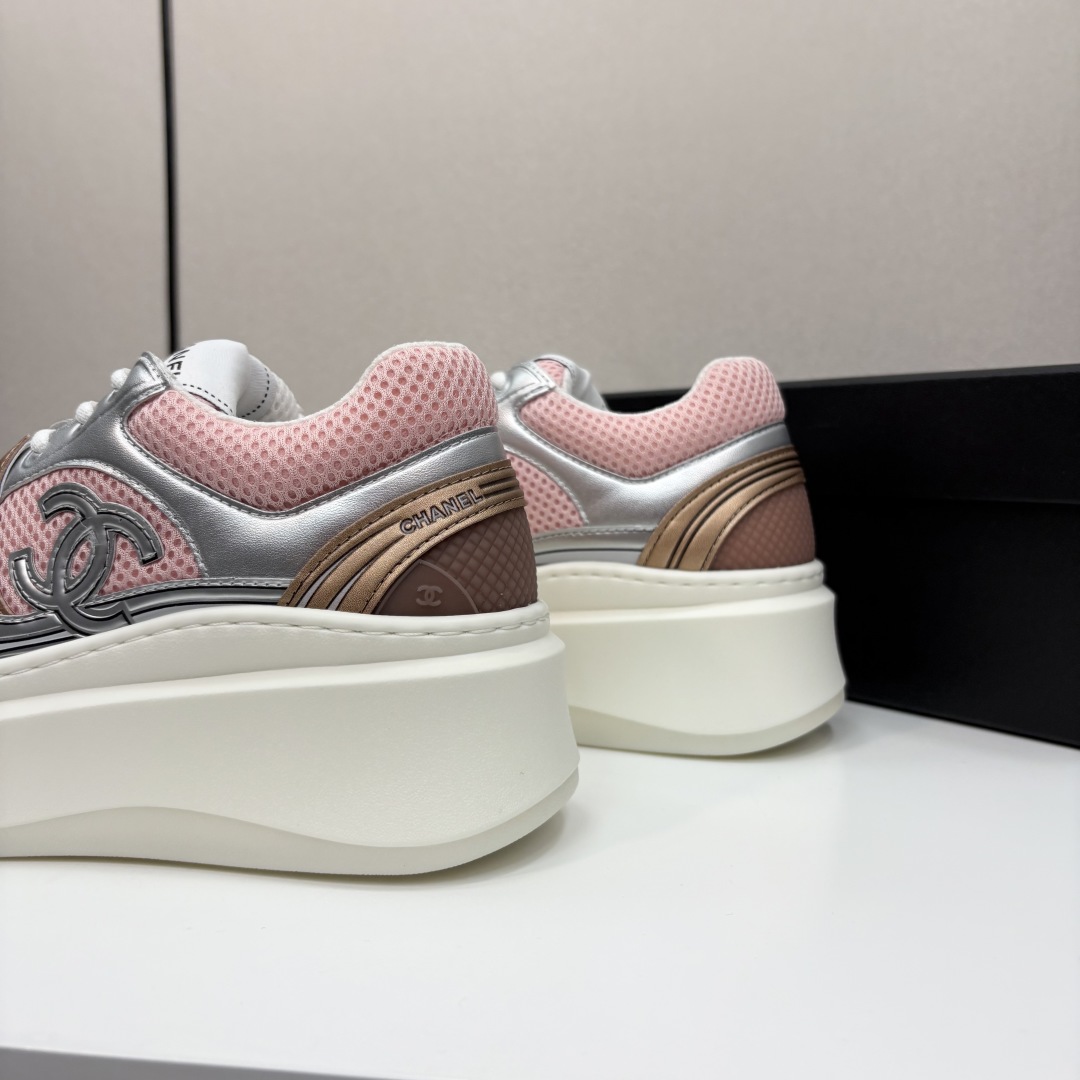 Chanel Women's Panda Sneakers Pink/Silver Leather Upper, Casual Shoes 8 cmp i1745362143999 2127 0 6