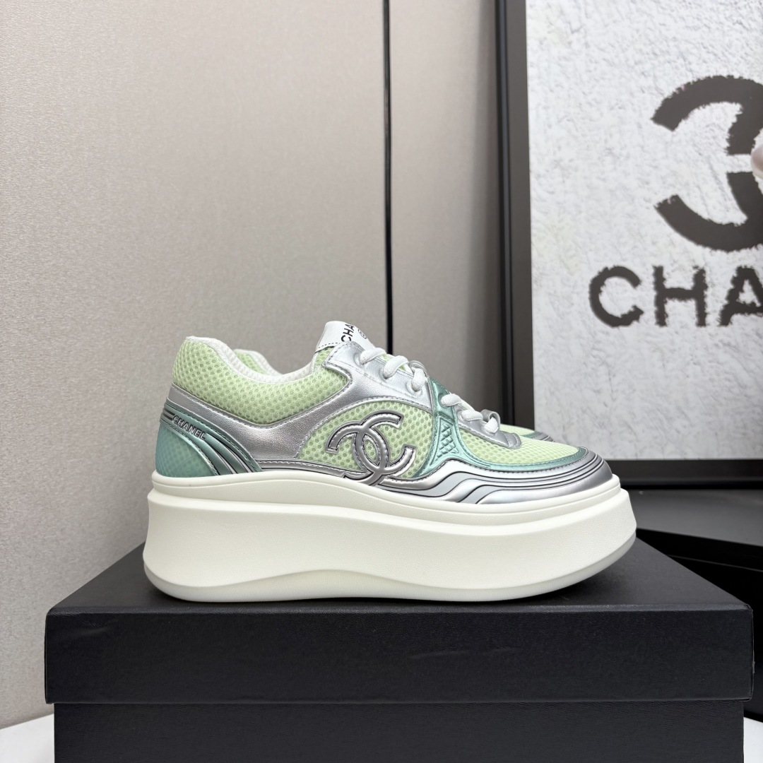 Chanel Women's 2025 Top-Tier Casual Fashion Platform Sneakers 1 Chanel Women's 2025 Top-Tier Casual Fashion Platform Sneakers
