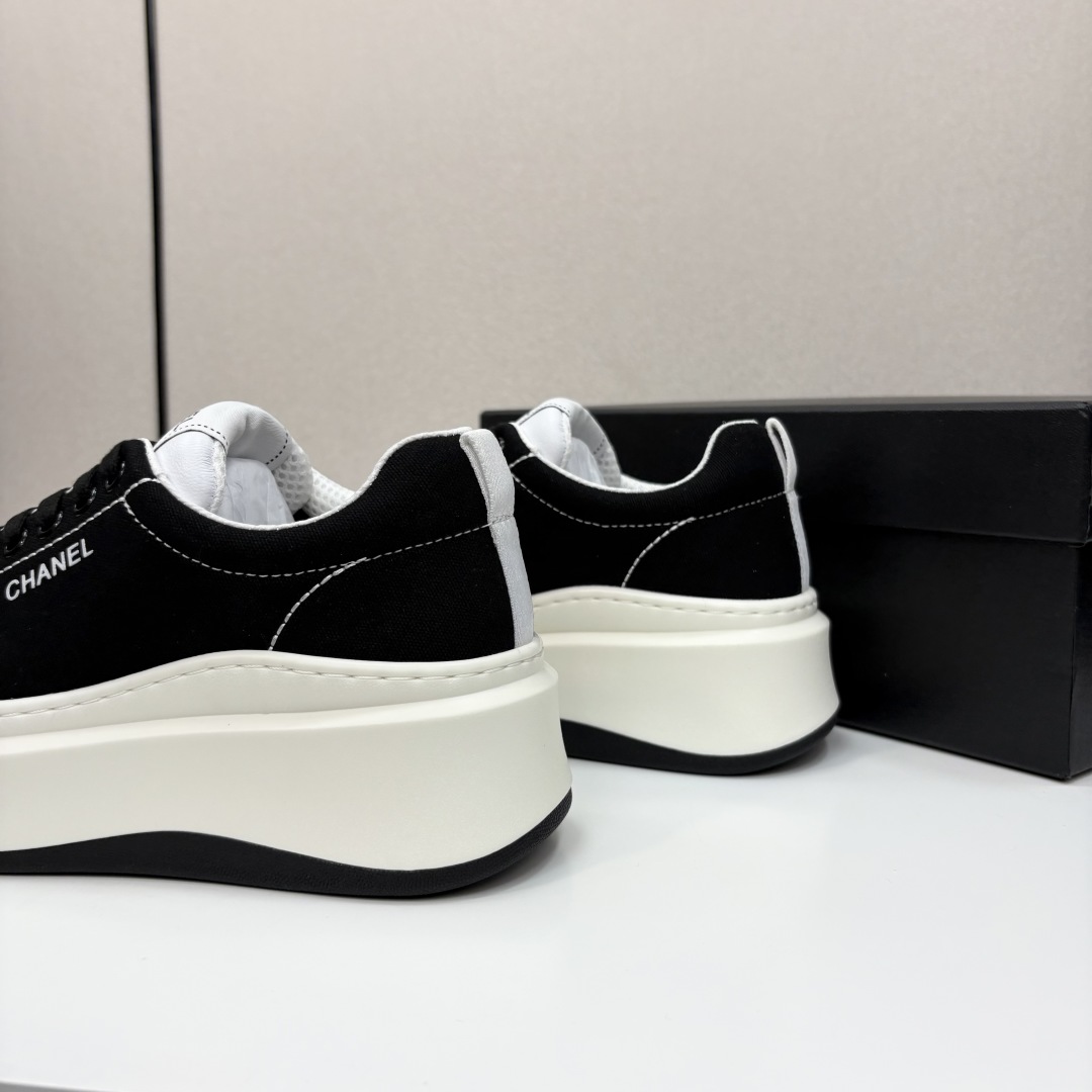 Chanel Women's Black & White Platform Sneakers,Stylish Design,Comfortable to wear 8 cmp i1745405013413 8779 0 6