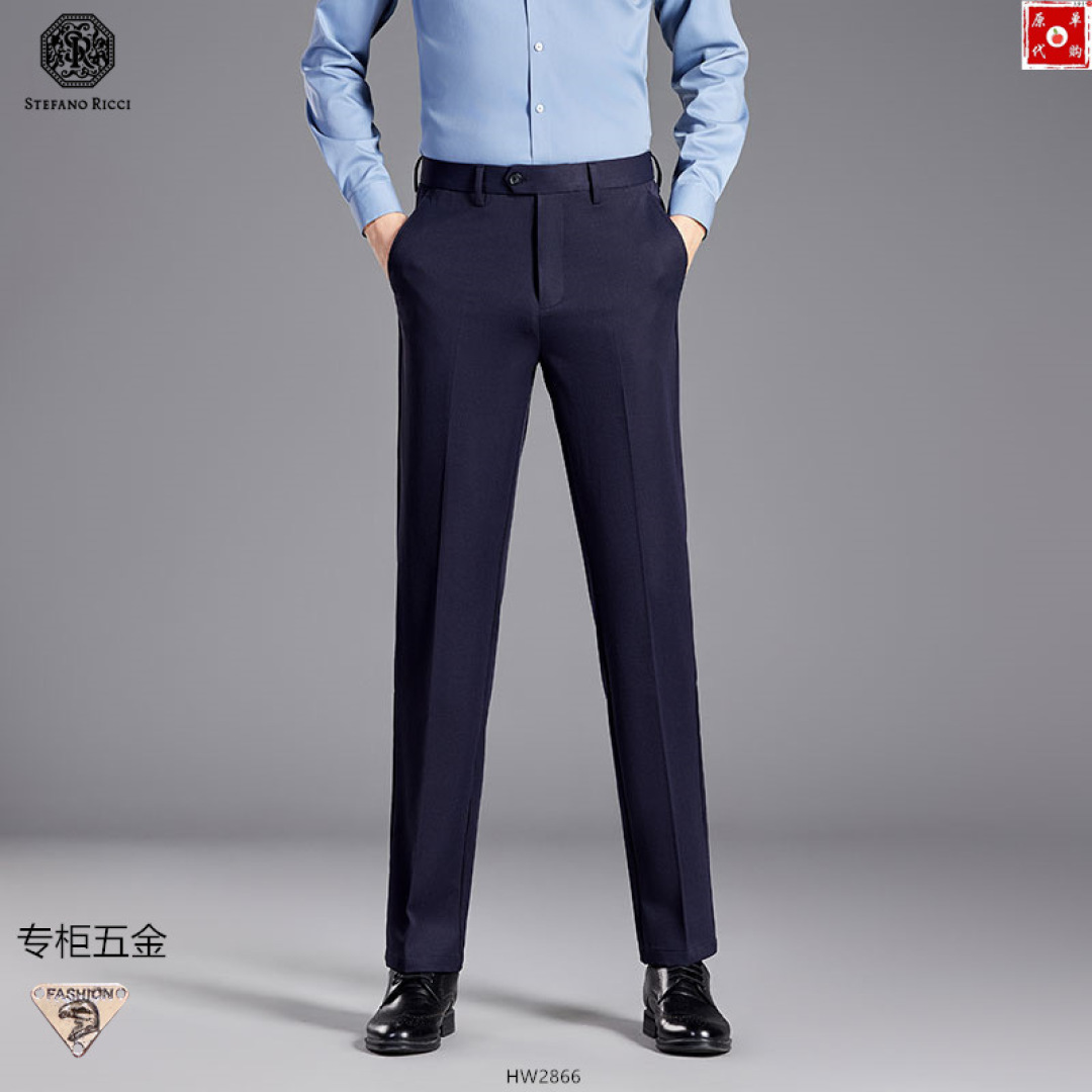 “Steven’s New Summer 205 Leisure Pants: Comfortable, High-Quality, Tailored, Straight-Legged, Super-Fitted” - 图片 3
