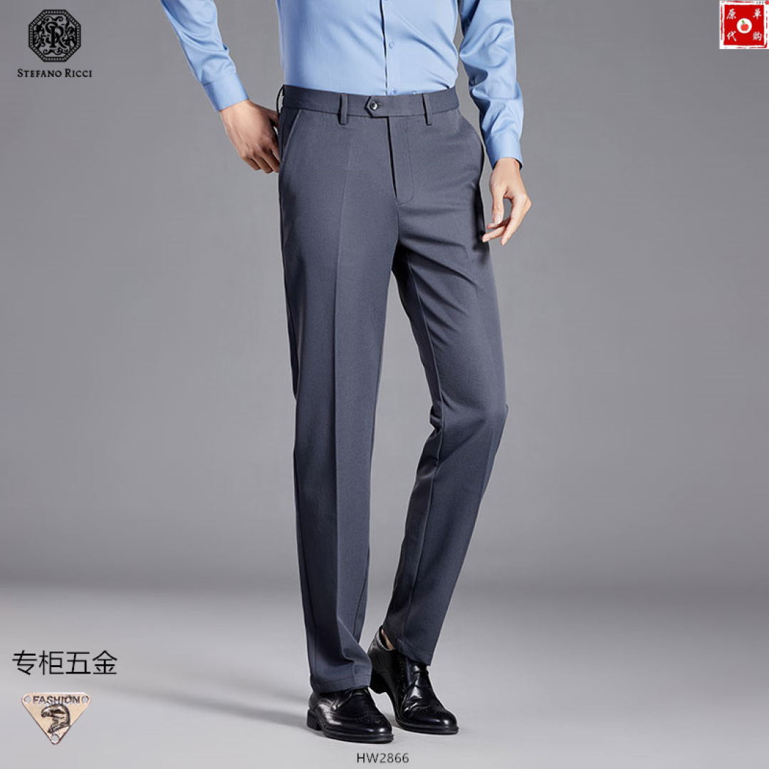 “Steven’s New Summer 205 Leisure Pants: Comfortable, High-Quality, Tailored, Straight-Legged, Super-Fitted” - 图片 2