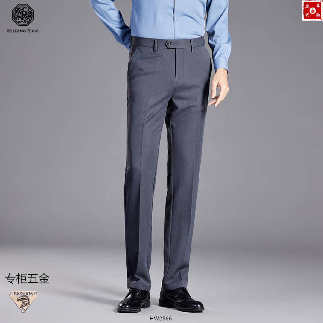 “Steven’s New Summer 205 Leisure Pants: Comfortable, High-Quality, Tailored, Straight-Legged, Super-Fitted” - 图片 4