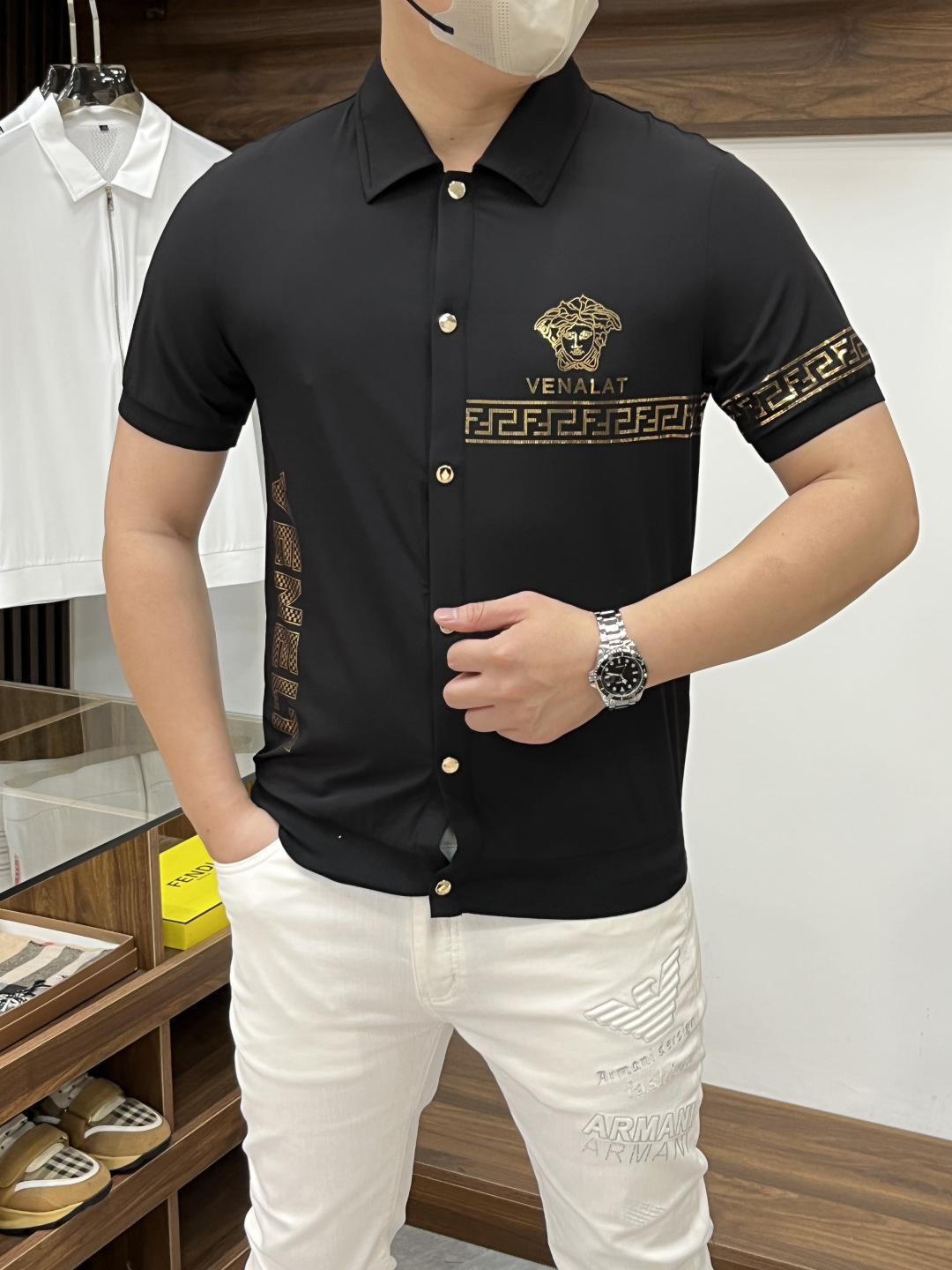 New Versace Franch 5063s Summer Fashion T-shirts in Various Sizes – Don’t Miss Out! - 图片 1
