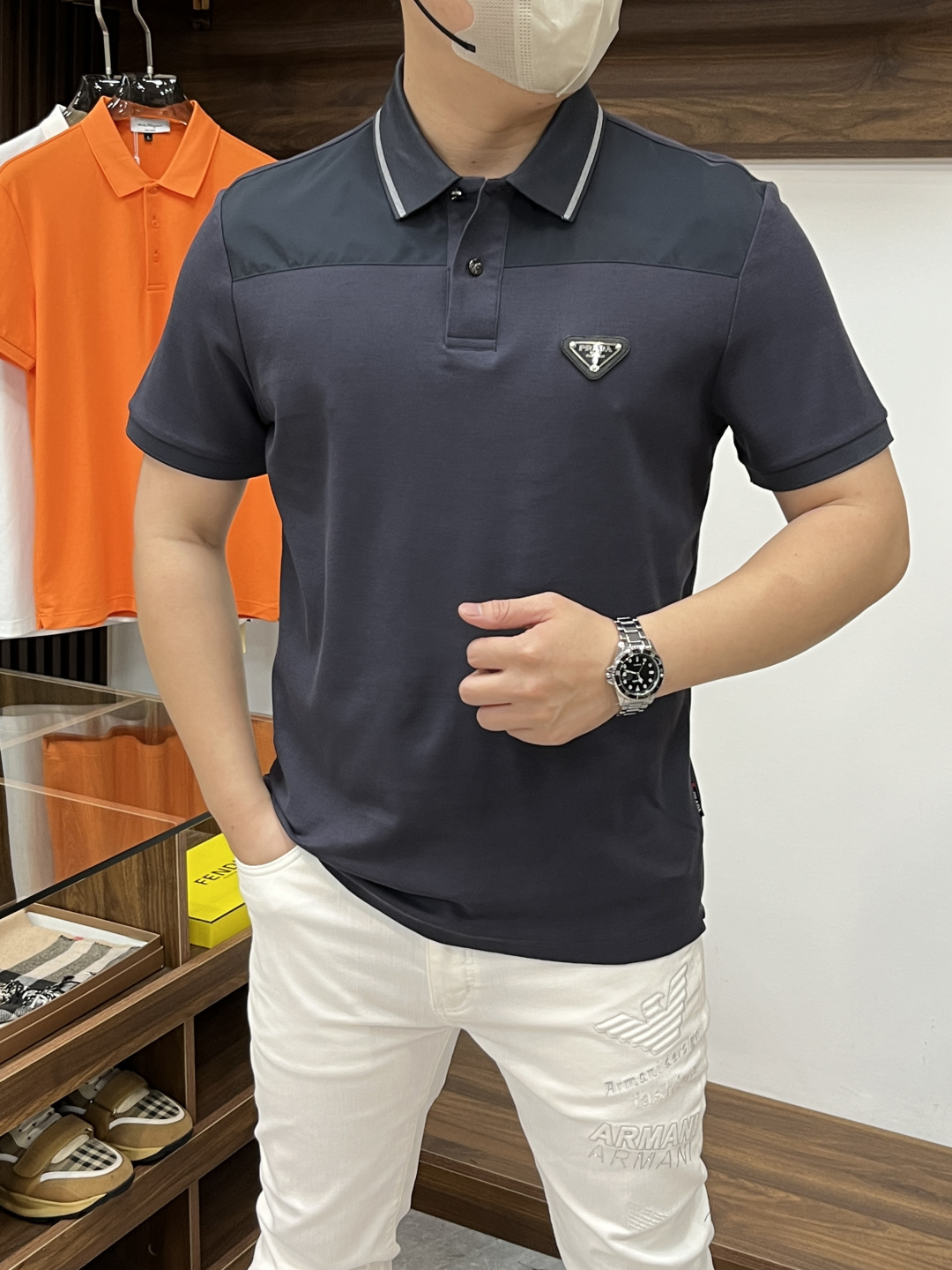 Polo Prada pour Homme, Collection Printemps/Été, Coupe Slim, Confort et Élégance