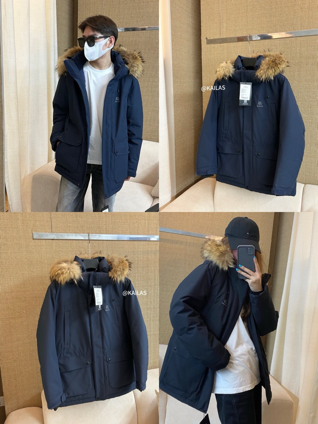 正品级💰680 凯乐石加厚工装大毛领羽绒服
【zg开模】【细节同步】
凯乐石KAILAS 毛领加厚工装防寒加绒防水羽绒服 冬季 

KAILAS 凯乐石 毛领加厚工装防寒加绒防水羽绒服  
性能硬核不失时尚的工装羽绒，可作为外层穿着，240G的高充绒量，使它足够应对外-25℃寒冷天气，面料能抵御刺骨风雪、小雨侵袭，源于高海拔攀登的极境防护系统，让寒风没有丝毫可乘之机。帽子可拆，满足徒步以外的各种场景需求。
抵御风雪
高山级防风雪面料，应对多变天气 GOOSE	240g高充绒	高效保暖，锁住更多热量16 17
全方位防风A0 

颜色：黑色，姜黄色，藏青色

SIZE:S-XXL