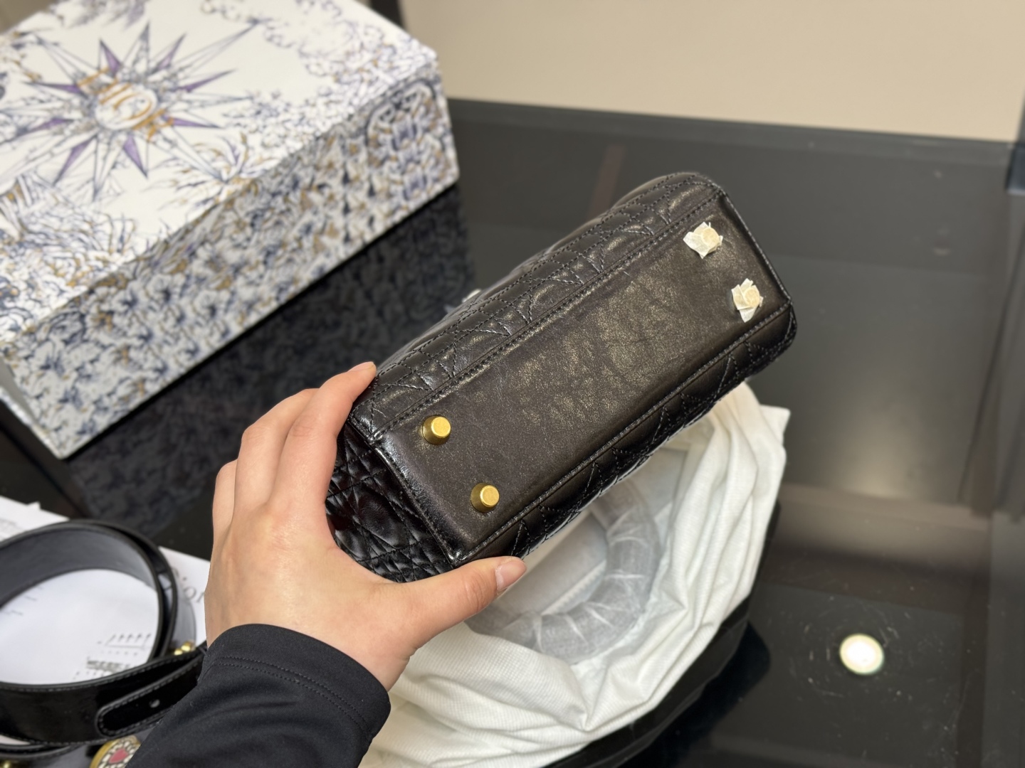 Dior Lady Dior Black Lambskin Bag with Adjustable Shoulder Strap 10 cmp i1740909102312 3319 0 8