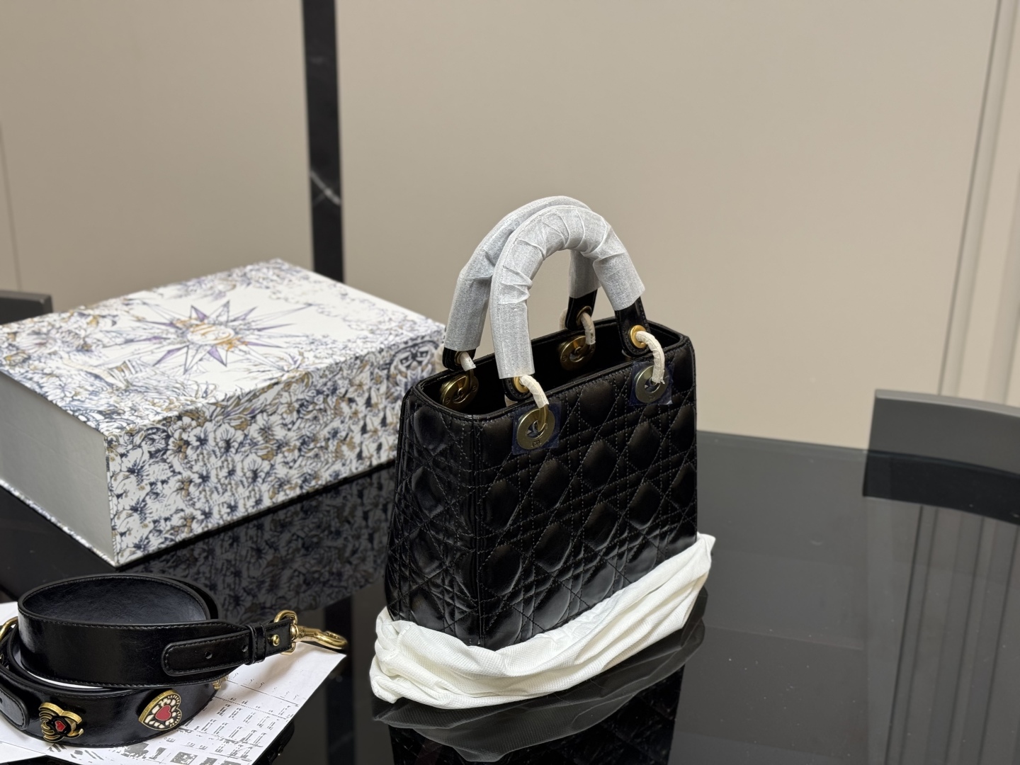 Dior Lady Dior Black Lambskin Bag with Adjustable Shoulder Strap 9 cmp i1740909102312 4582 0 7