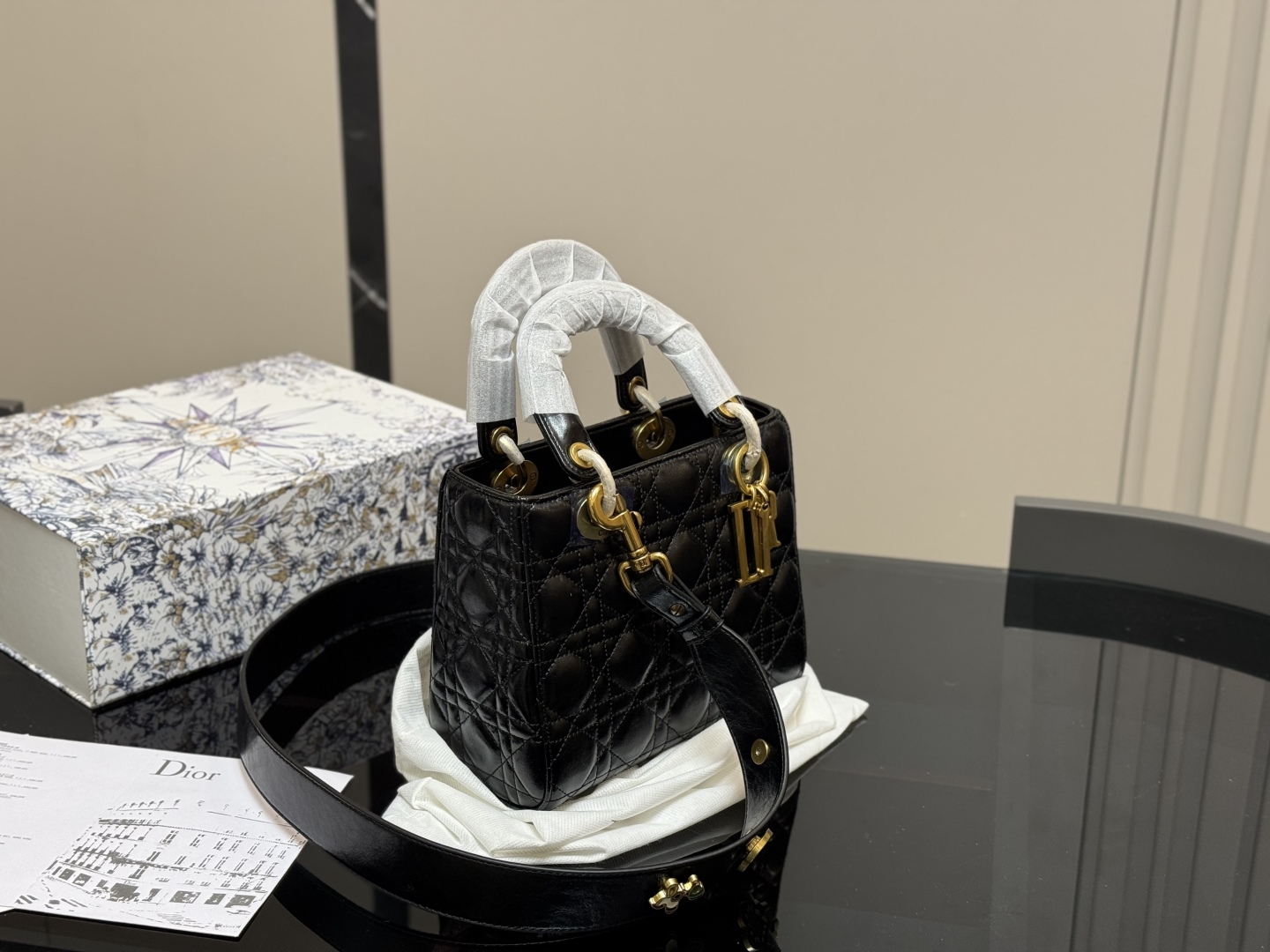 Dior Lady Dior Black Lambskin Bag with Adjustable Shoulder Strap 6 cmp i1740909102312 5562 0 4