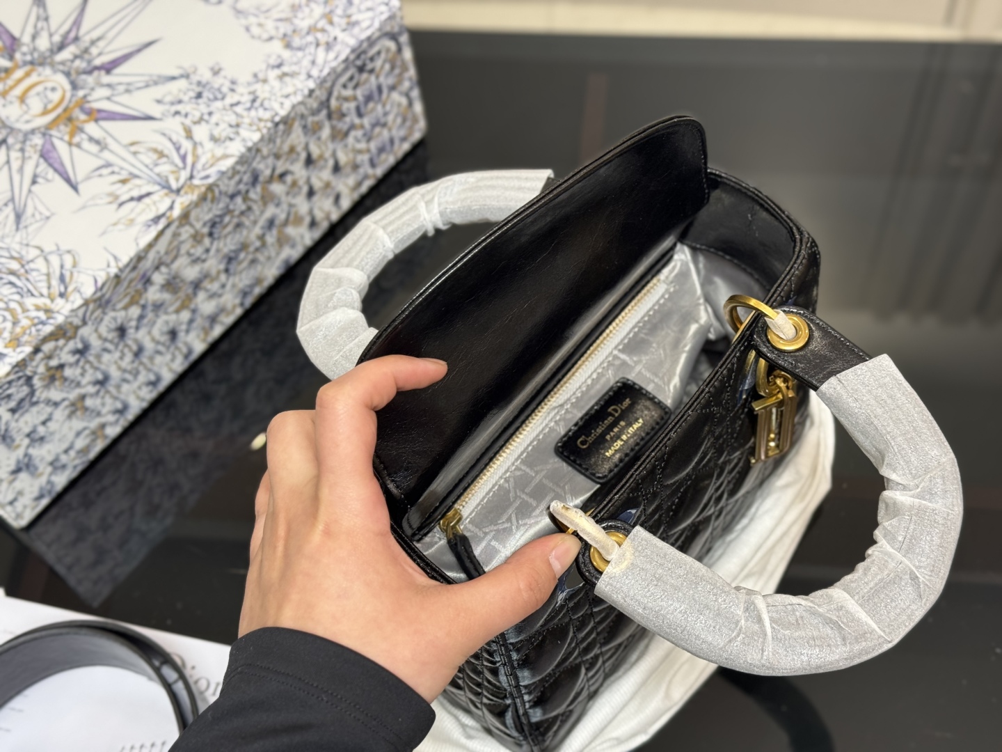 Dior Lady Dior Black Lambskin Bag with Adjustable Shoulder Strap 5 cmp i1740909103567 9538 0 3