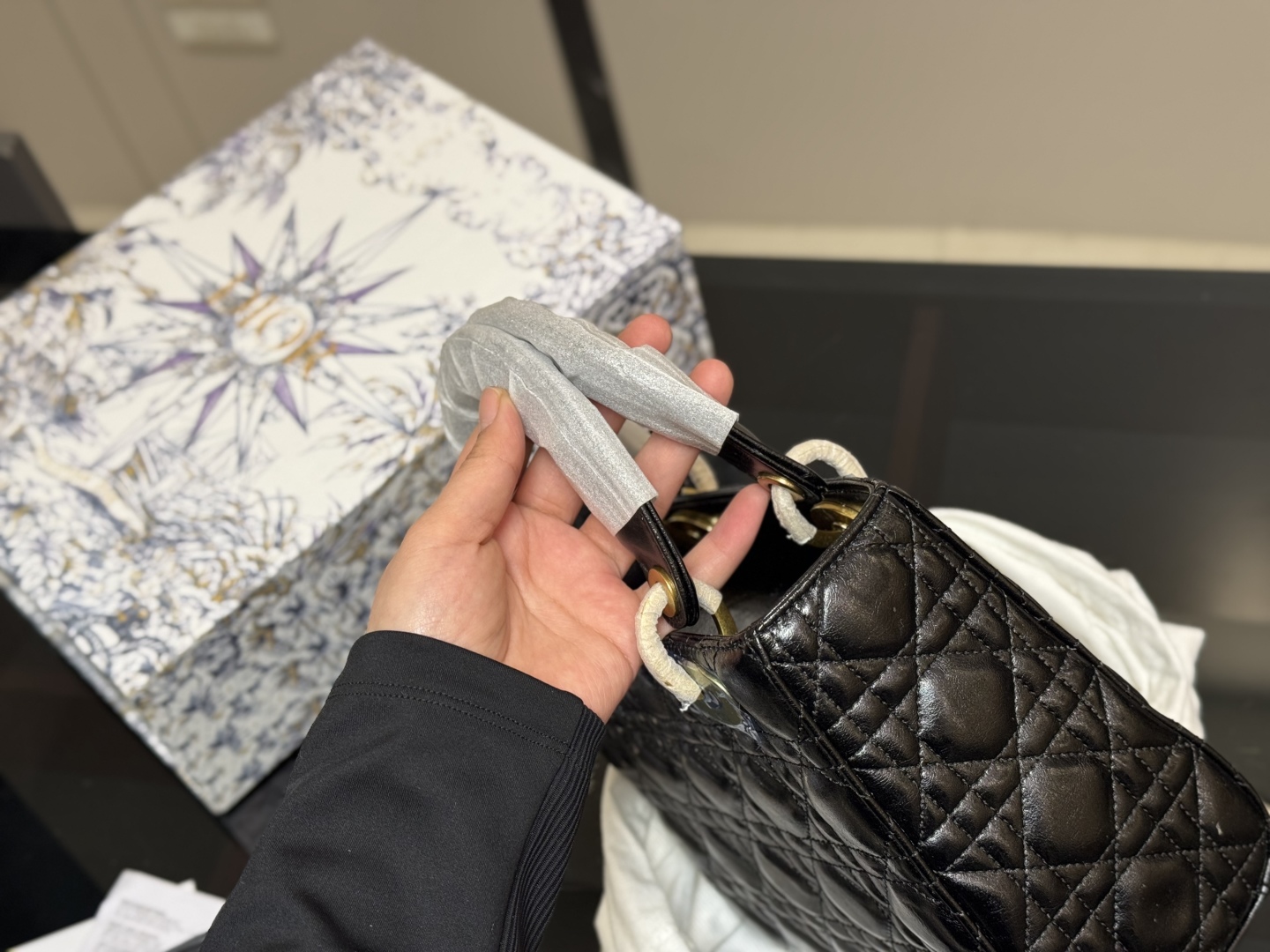 Dior Lady Dior Black Lambskin Bag with Adjustable Shoulder Strap 8 cmp i1740909103578 5996 0 6