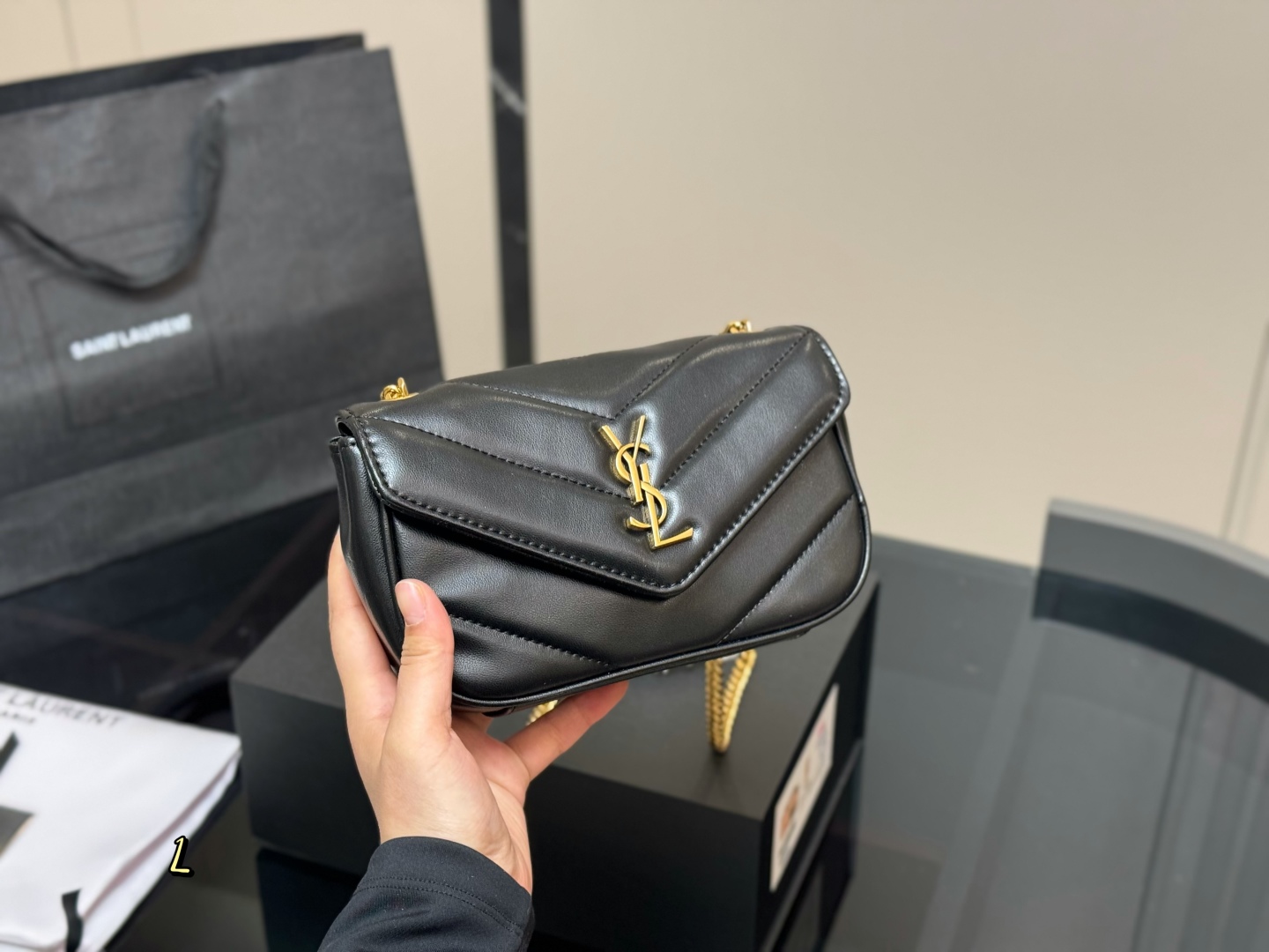 Yves Saint Laurent Loulou Puffer Medium Black Leather Shoulder Bag 10 cmp i1740990519481 3928 0 3