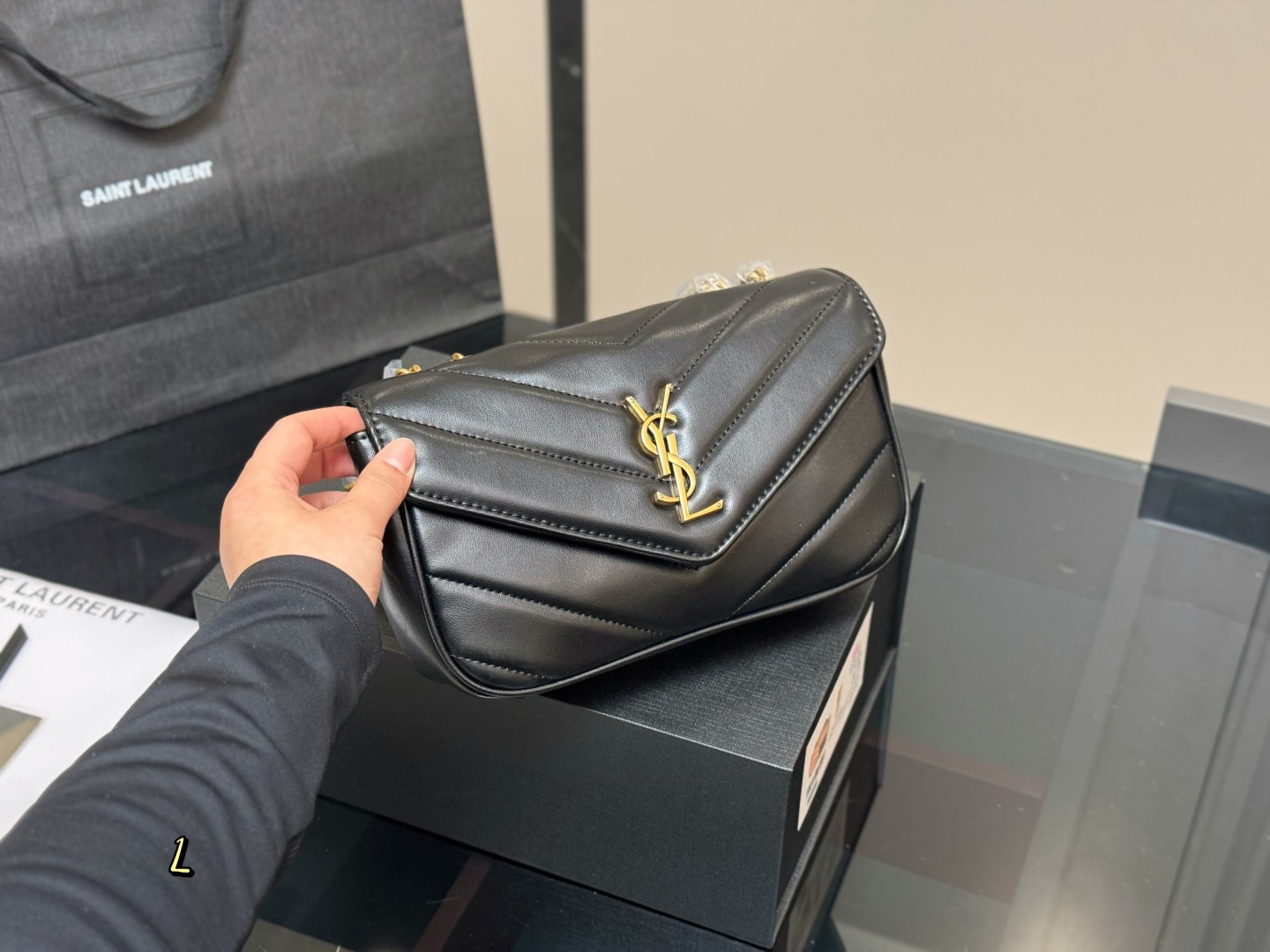 Yves Saint Laurent Loulou Puffer Medium Black Leather Shoulder Bag 3 cmp i1740990520762 4467 0 1
