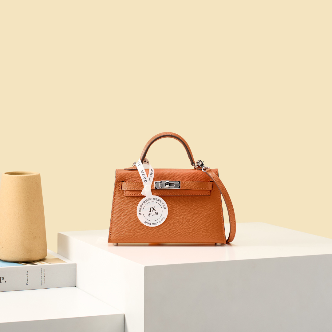 NO:919547,JX Mini Kelly 19cm Orange Craftsman Code: 052 JX Handmade Wax Thread Sewing Pure Steel Hardware, Hermes, Hermes,19860909JX 迷你Kelly 19cm 橙色 工匠码:052 JX 手工蜡线缝制 纯钢五金,爱马仕,hermes,Hermes,,Bag