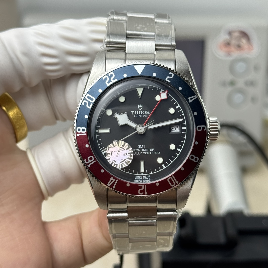 튜더 블랙베이 GMT 코크 베젤 41mm ZF 공장 2836 오토매틱 남성 시계 레플리카 45601