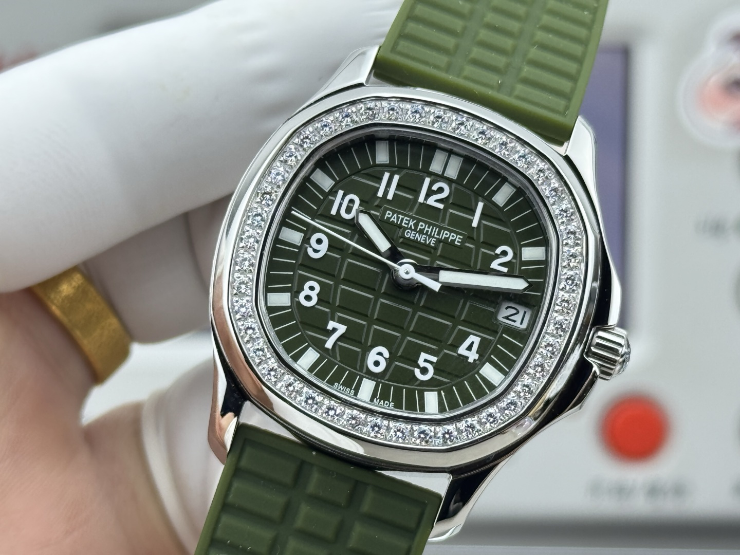 파텍필립 아쿠아넛 자동 여성용 GR 공장 레플리카 44065 Patek Philippe 이미지 5