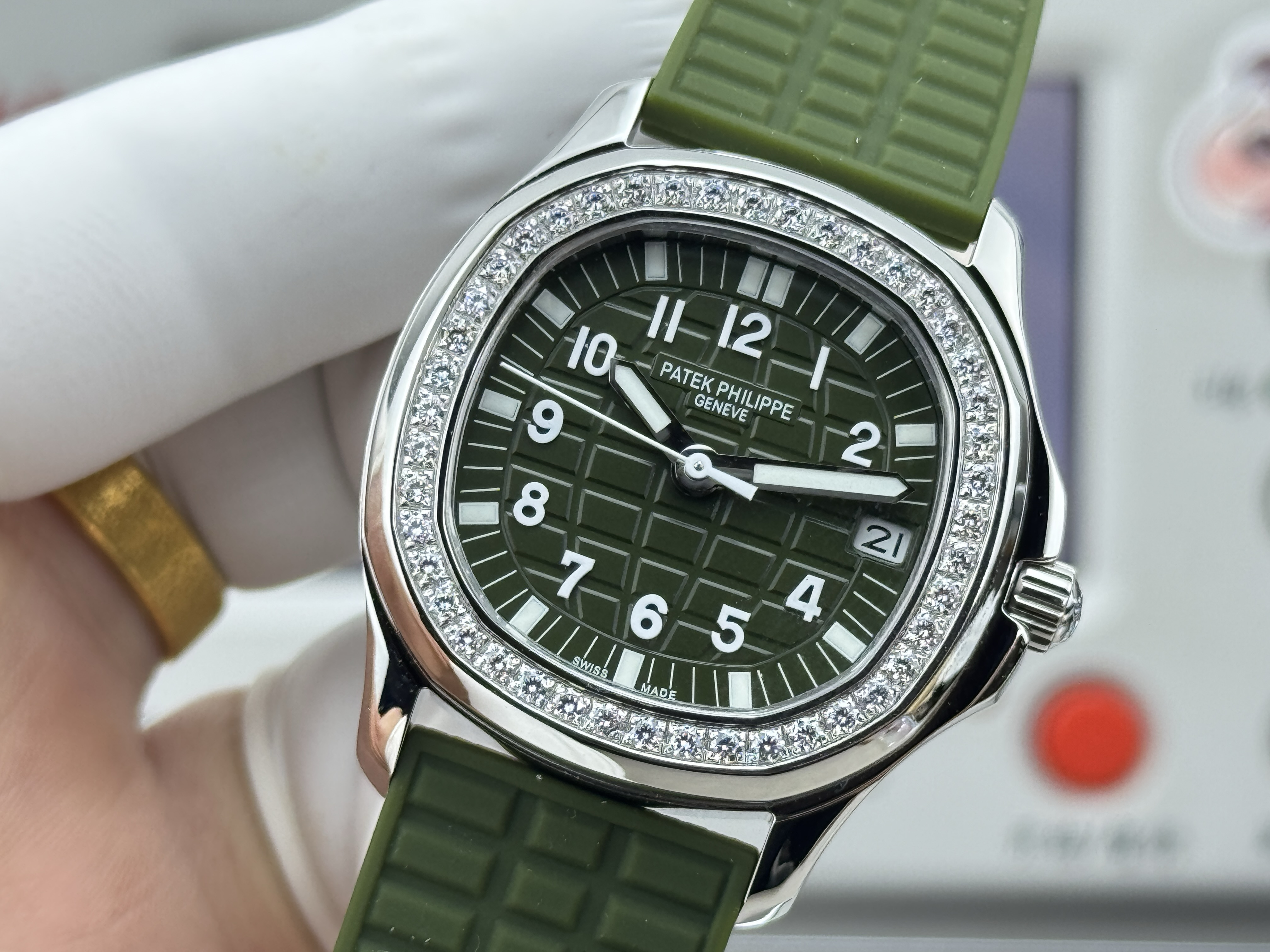 파텍필립 아쿠아넛 자동 여성용 GR 공장 레플리카 44065 Patek Philippe 이미지 14