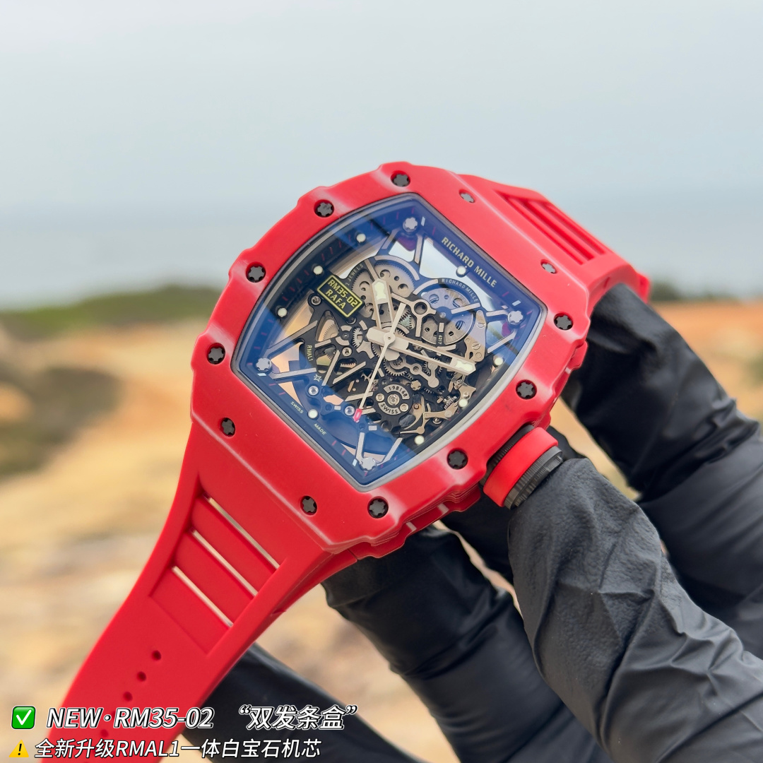 -NUOVO Factory 🔥 RM 35-02 RICHARD MILLE RAFAEL NADAL 1 RMAL1 55 ⚠️ 2 NTPT 50g 74 CNC 3 : 4 5 6 “ ”
