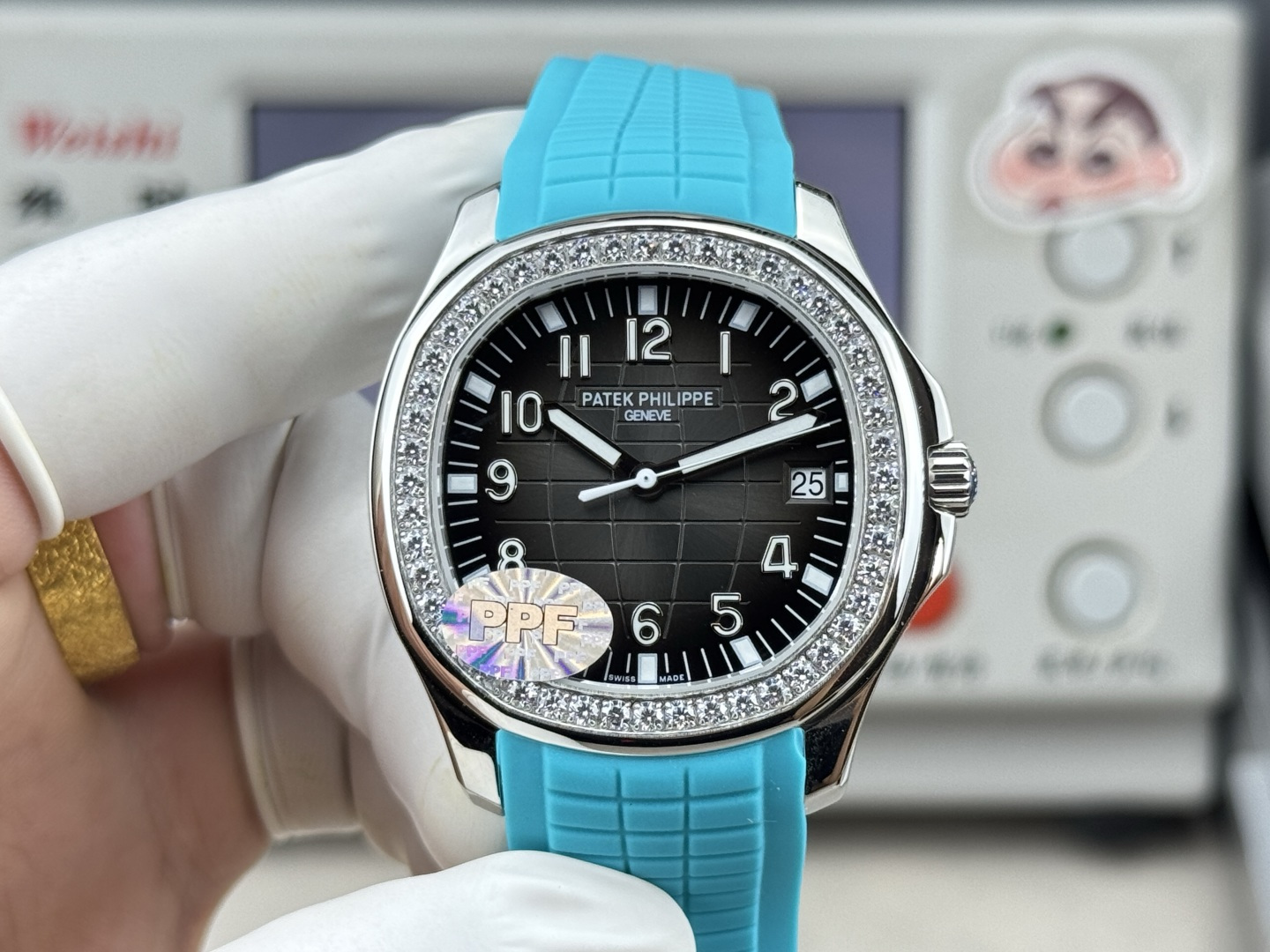 NO:765892,F Patek Philippe, grenade/round diamond ring, new color 'Diffuslan' 8.3mm thickness (the same as the original version) built-in 324 integrated movement (the same as the original version, non-stop seconds)...,,patek philippe19860909F 百达翡丽,手雷/圆钻圈,新色“迪芙斯兰” 8.3mm厚度（原版一致）内置324一体机芯（原版一致调时不停秒）…,,patek philippe,Watch