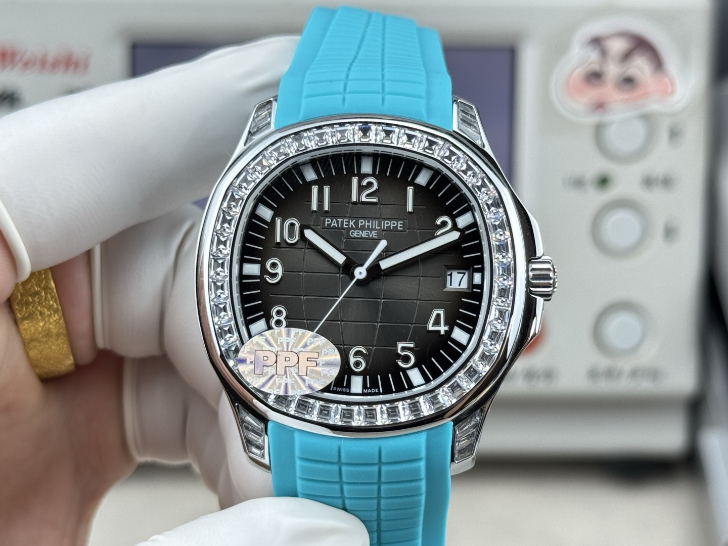 NO:765884,F Patek Philippe, grenade/T diamond ring, new color 'Diffuslan' 8.3mm thickness (same as the original version) built-in 324 integrated movement (same as the original version, non-stop seconds)...,,patek philippe19860909F 百达翡丽,手雷/T钻圈,新色“迪芙斯兰” 8.3mm厚度（原版一致）内置324一体机芯（原版一致调时不停秒）…,,patek philippe,Watch