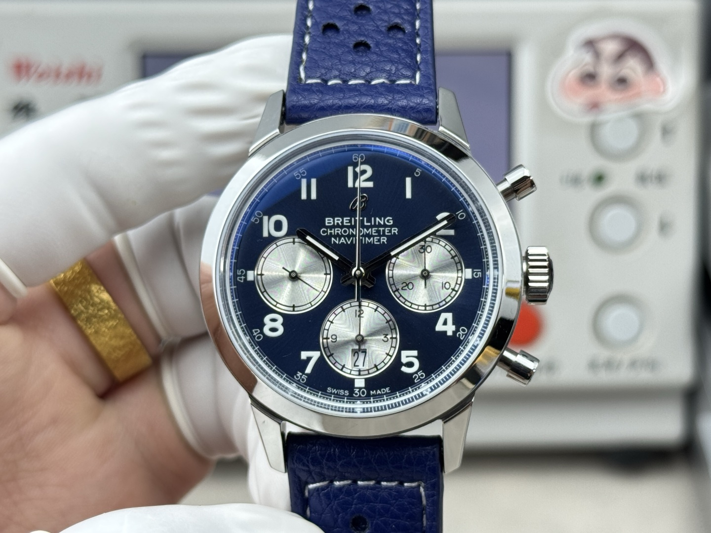 NO:821917,Breitling BN9 Transoceanic Series AB015212.BF26. 743P.A20BA.1 Material 316L stainless steel Diameter 41 mm Thickness 13.65 mm Mirror Curved sapphire lid, double-sided anti-glare treatment bottom Screw-in stainless steel, transparent sapphire crown Non-screw-in, double sealing gasket movement First choice Exquisitely recommended men's multi-function mechanical watch  ,carefully created ultra-realistic photo shoots,,breitling19860909百年灵 BN9 越洋系列AB015212.BF26. 743P.A20BA.1 材质 316L精钢直径 41毫米厚度 13.65毫米 表镜 锅盖弧面蓝宝石,双面防眩处理表底 旋入式精钢,透明蓝宝石表冠 非旋入式,双密封垫机芯机芯 首选 精致推荐男士多功能机械腕表 ,精心打造超真实实物图拍摄,,breitling,Watch