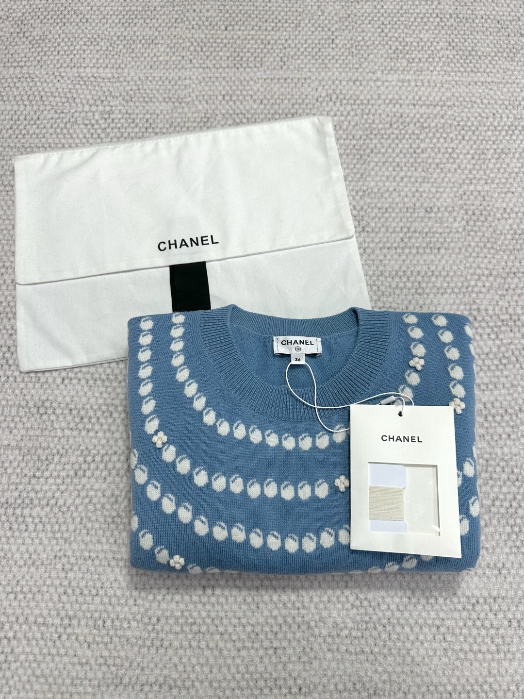Elegant Chanel Cashmere Dress with Pearl Chain, Knit Mini Dress for Women 4 cmp i1742365273619 2255 0 2