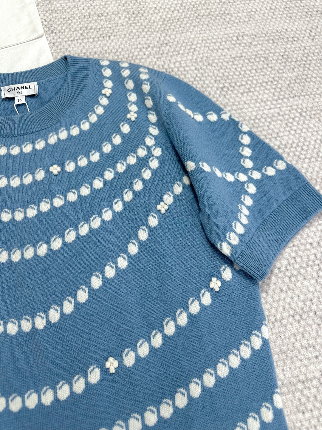 Elegant Chanel Cashmere Dress with Pearl Chain, Knit Mini Dress for Women 6 cmp i1742365275118 6978 0 4