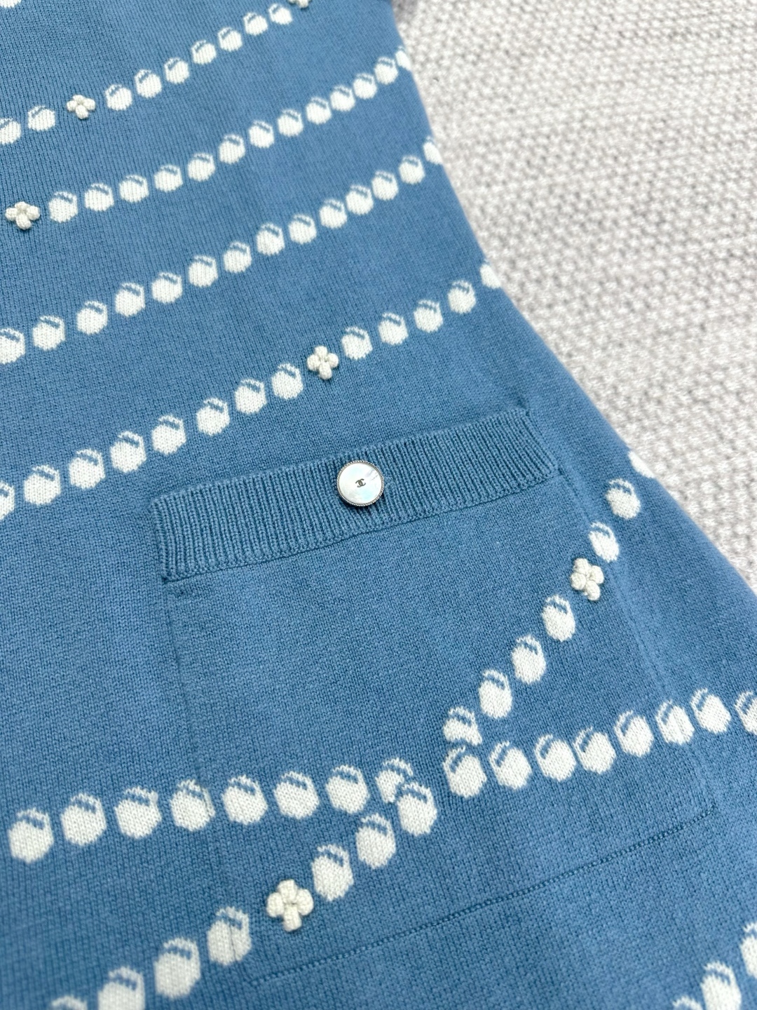 Elegant Chanel Cashmere Dress with Pearl Chain, Knit Mini Dress for Women 8 cmp i1742365277573 5083 0 6