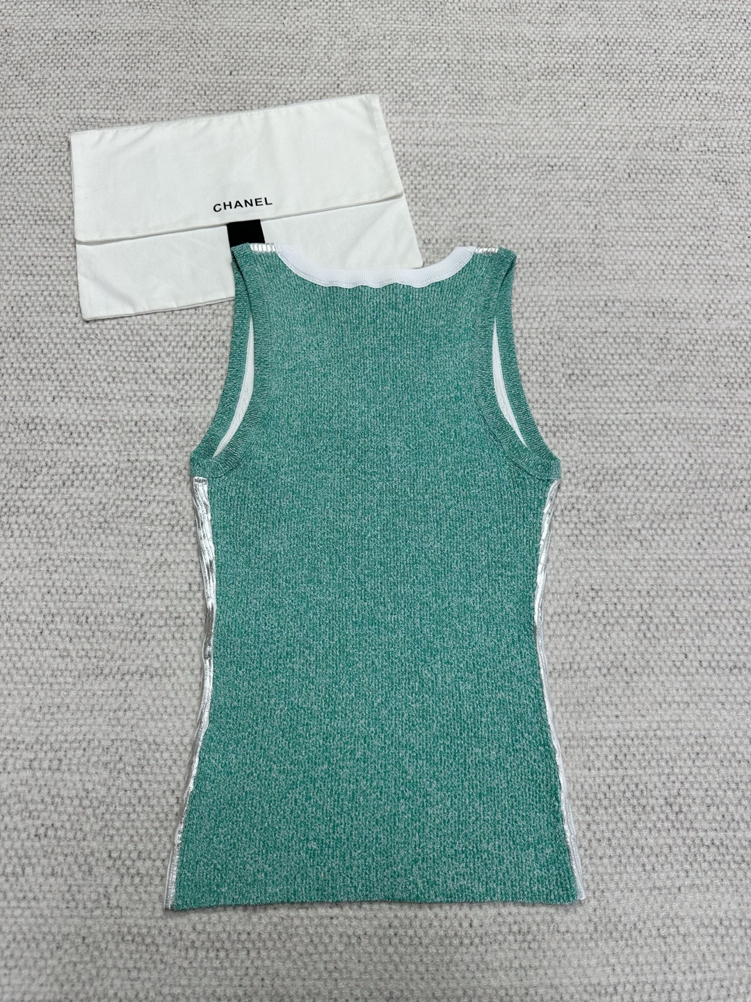 CC25C Silver Hot Stamping Vest Ribbed Knit Sleeveless Top 5 cmp i1750164173657 3839 0 3
