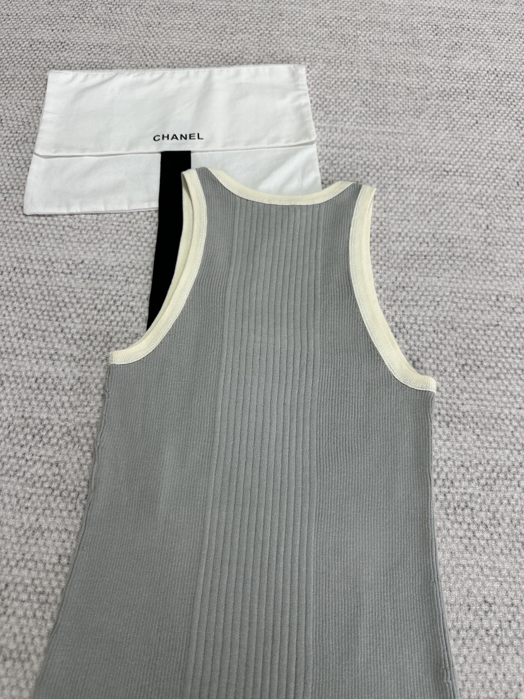 Coco Beach Knitted Tank Top | Fine Cotton Ribbed Vest with Trim 10 cmp i1750314127170 1408 0 8