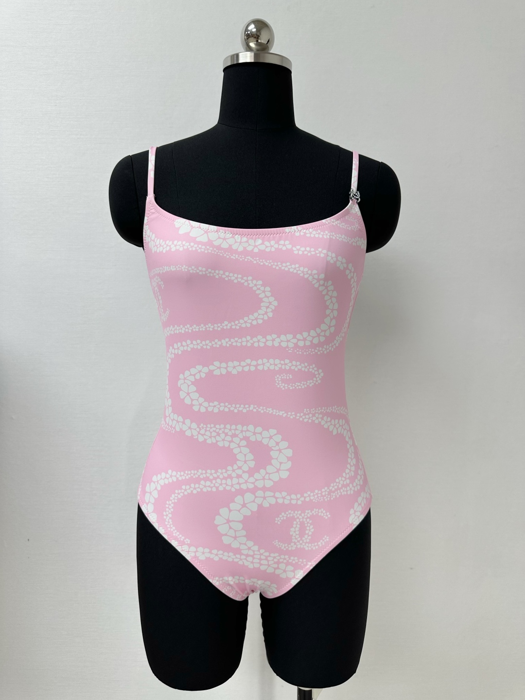 Cocobeach Series Summer Swimsuit, Pink Floral Print One-Piece Bathing Suit