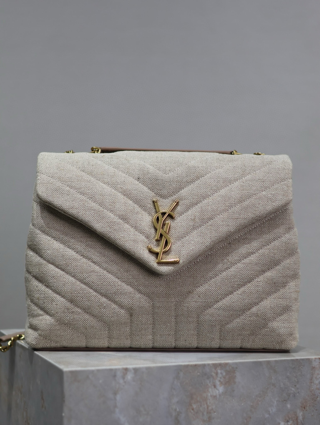 Loulou 32cm·Cuero beige con lino y algodón, ¡el clásico éxito de Y! El más práctico y versátil, cuero importado de Ital…