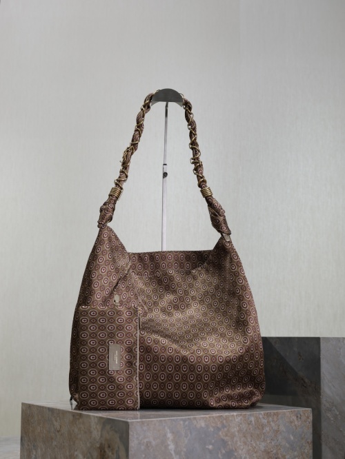 AMALIA Jacquard Bohemian Hobo Bag with LE CASSANDRE Chain - Spacious 1 AMALIA Jacquard Bohemian Hobo Bag with LE CASSANDRE Chain - Spacious