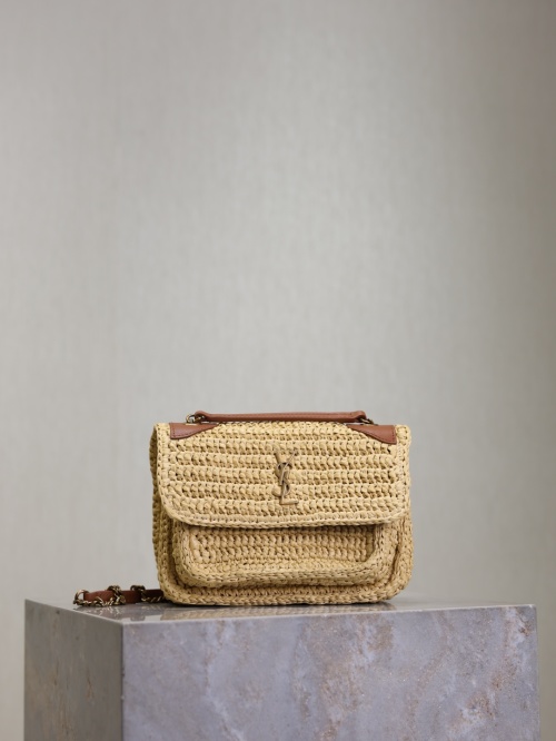 Saint Laurent Niki Raffia Woven Bag - French Style Handbag 1 Saint Laurent Niki Raffia Woven Bag - French Style Handbag