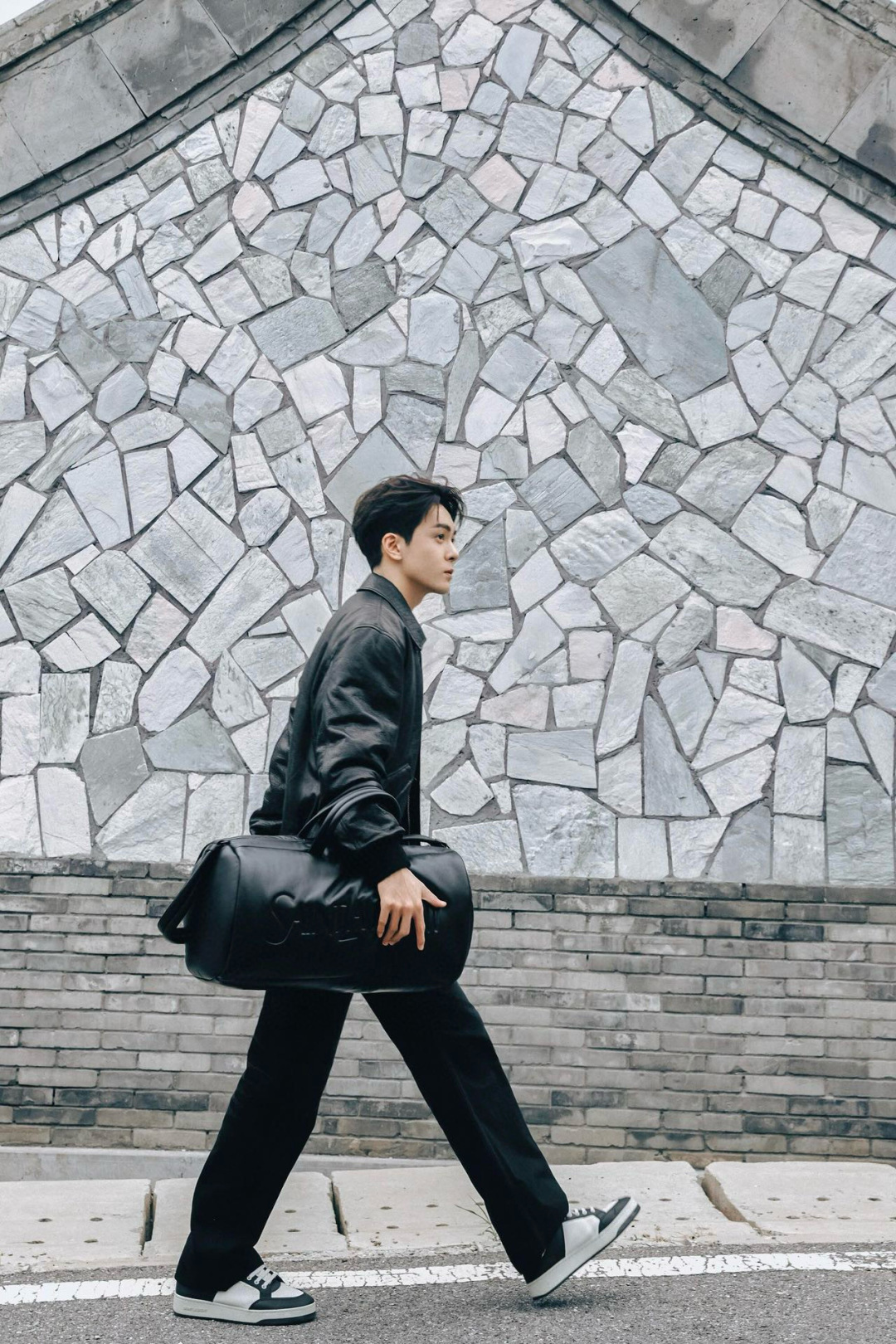 Louis Vuitton Black leather travel