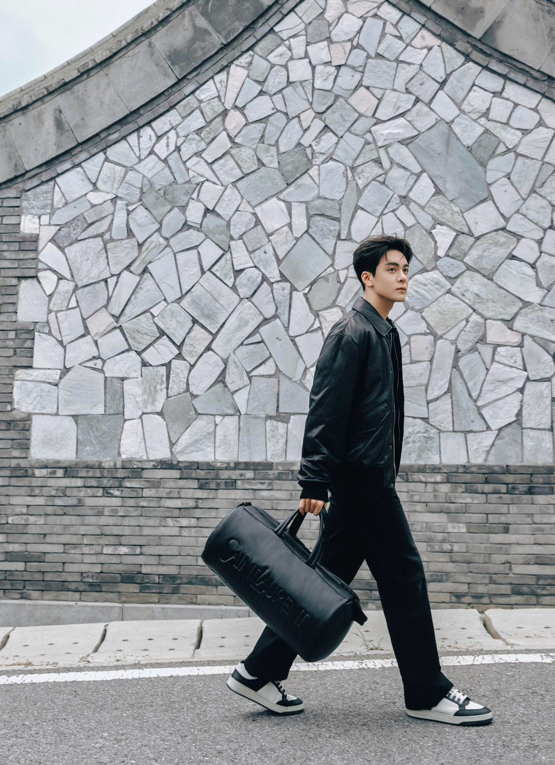Louis Vuitton Black leather travel