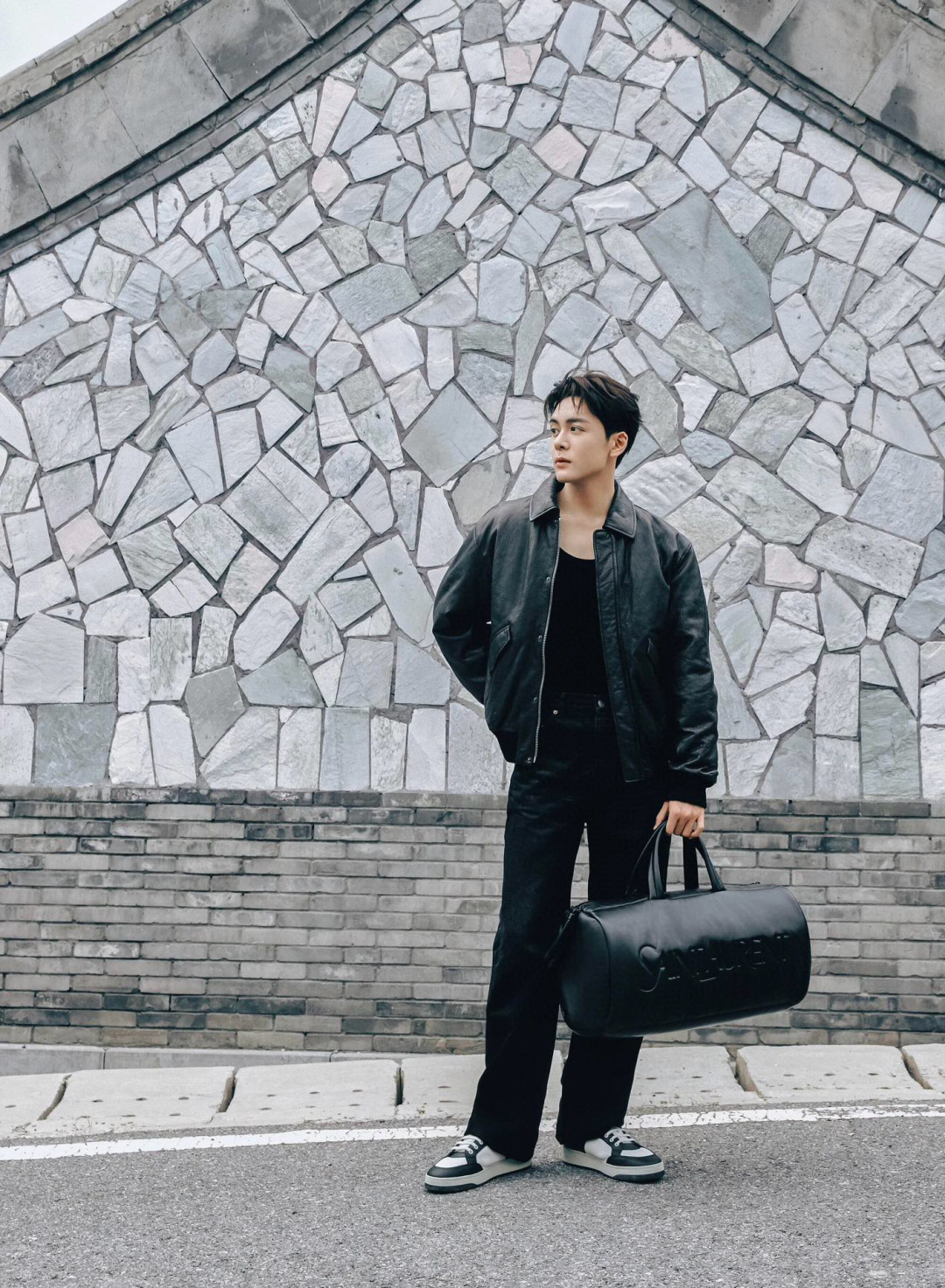 Louis Vuitton Black leather travel