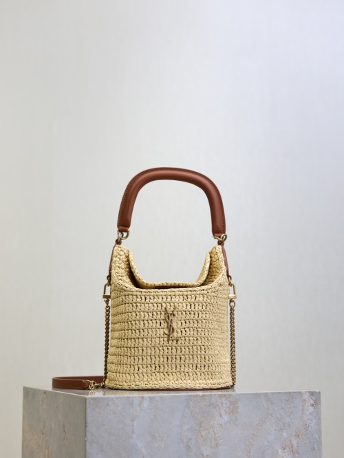 Yves Saint Laurent Gaby Bucket Bag Raffia and Leather, Style and Versatility 1 Yves Saint Laurent Gaby Bucket Bag Raffia and Leather, Style and Versatility