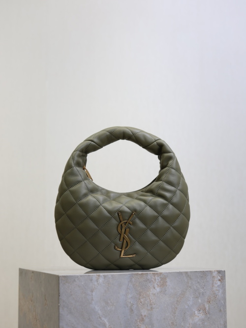 Saint Laurent ICARE Baby Nappa Leather Handbag Olive Green
