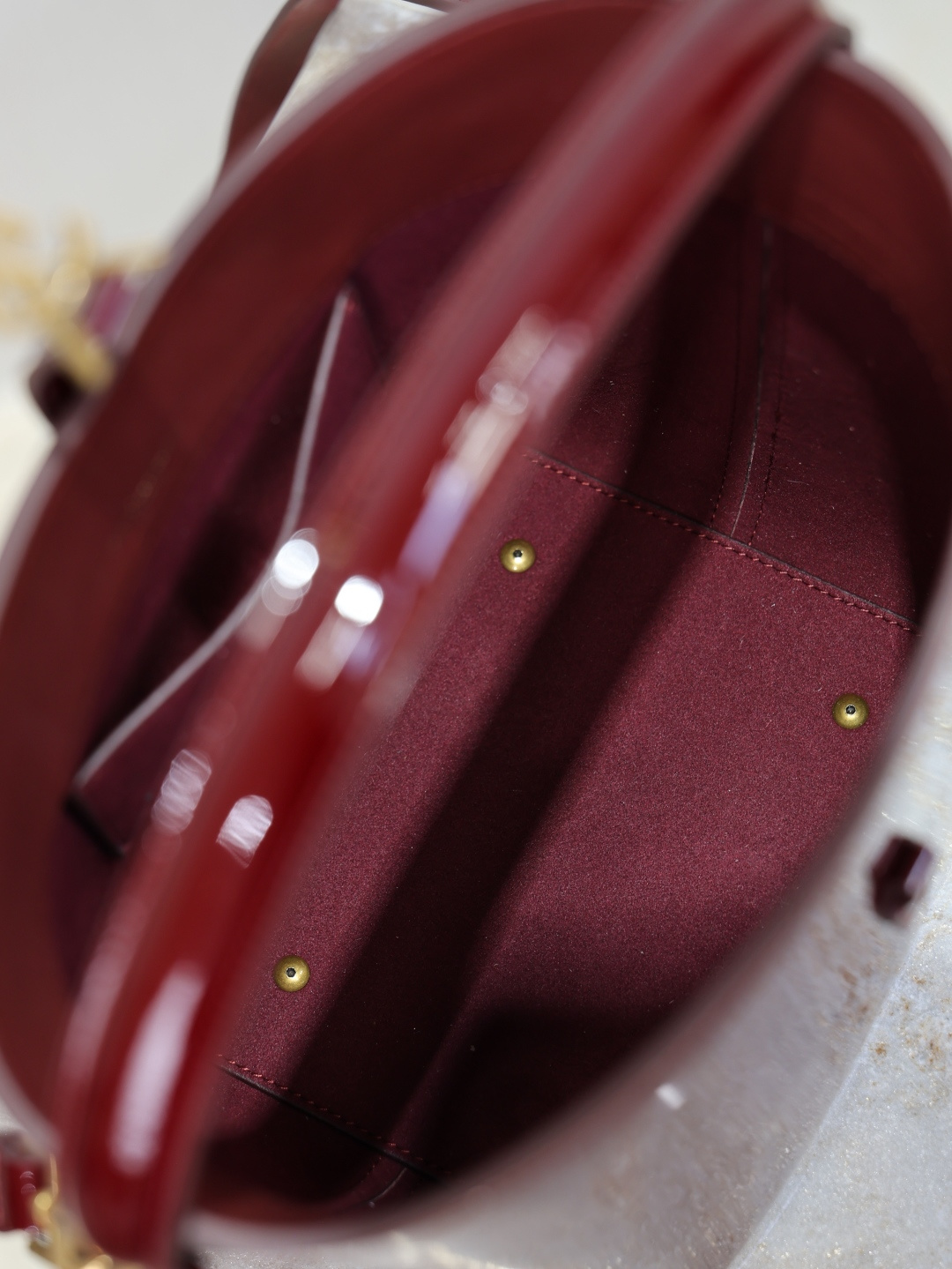 YSL bag Maroon patent leather· — photo 7