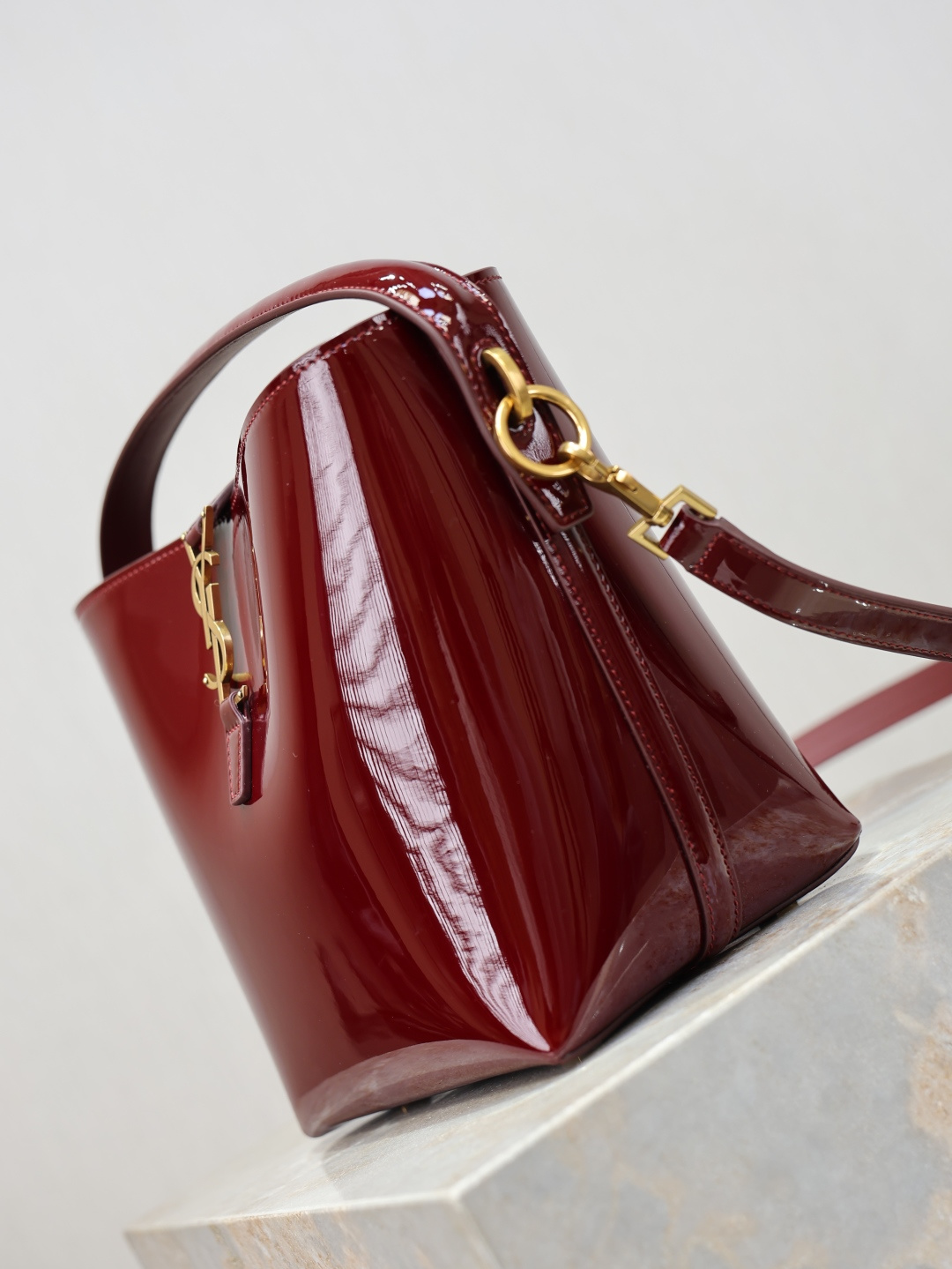 YSL bag Maroon patent leather· — photo 4