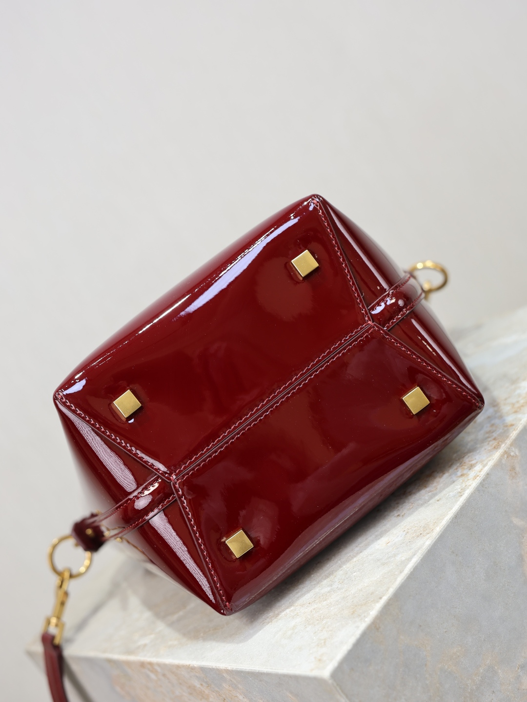 YSL bag Maroon patent leather· — photo 9