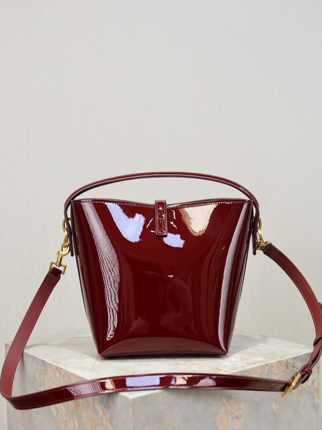 YSL bag Maroon patent leather· — photo 8